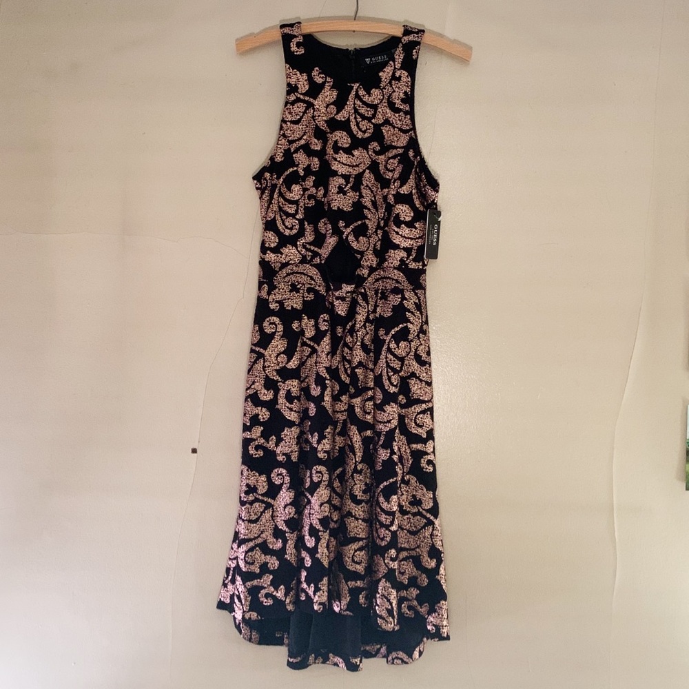 Gold/black cocktail dress